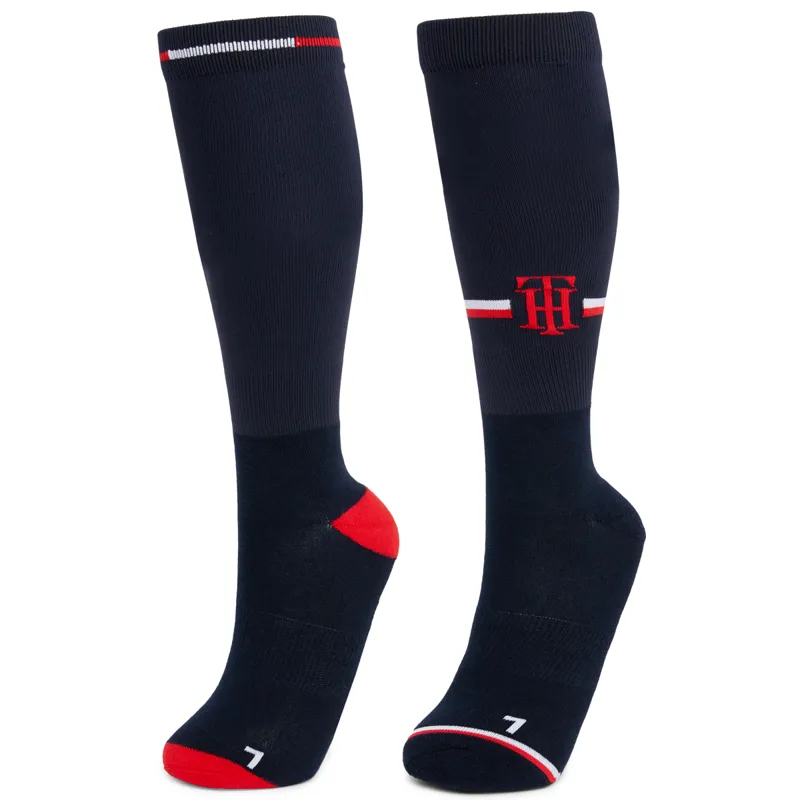 Tommy Hilfiger Women's 2 Pack Global Long Winter Riding Socks - Desert Sky